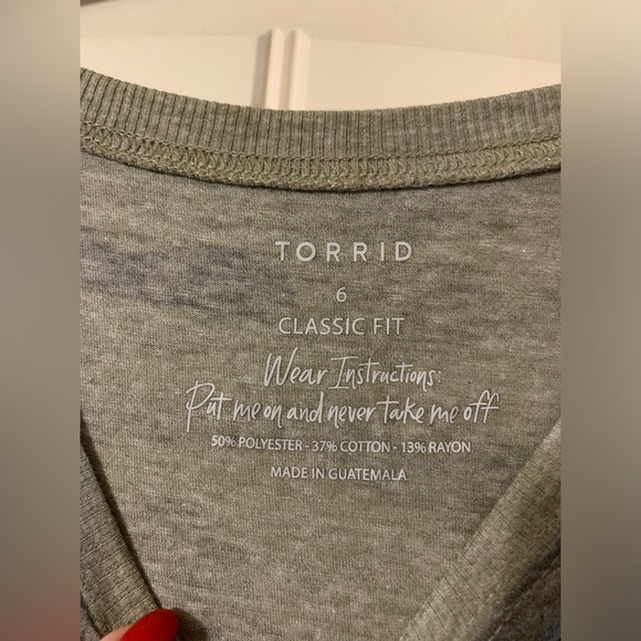 Torrid Vintage Triblend Jersey Crew Neck Tank - Picture 9 of 10